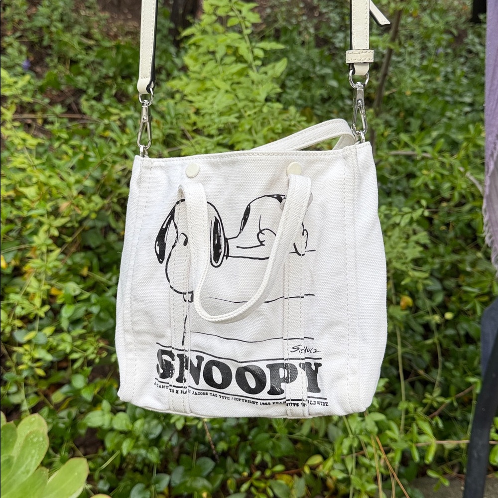MARC JACOBS x PEANUTS Snoopy Tote Bag Medium 2 Way Open Top Japan Exclusive - Picture 15 of 17